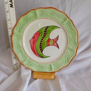 4 Colorful Italian fish plates